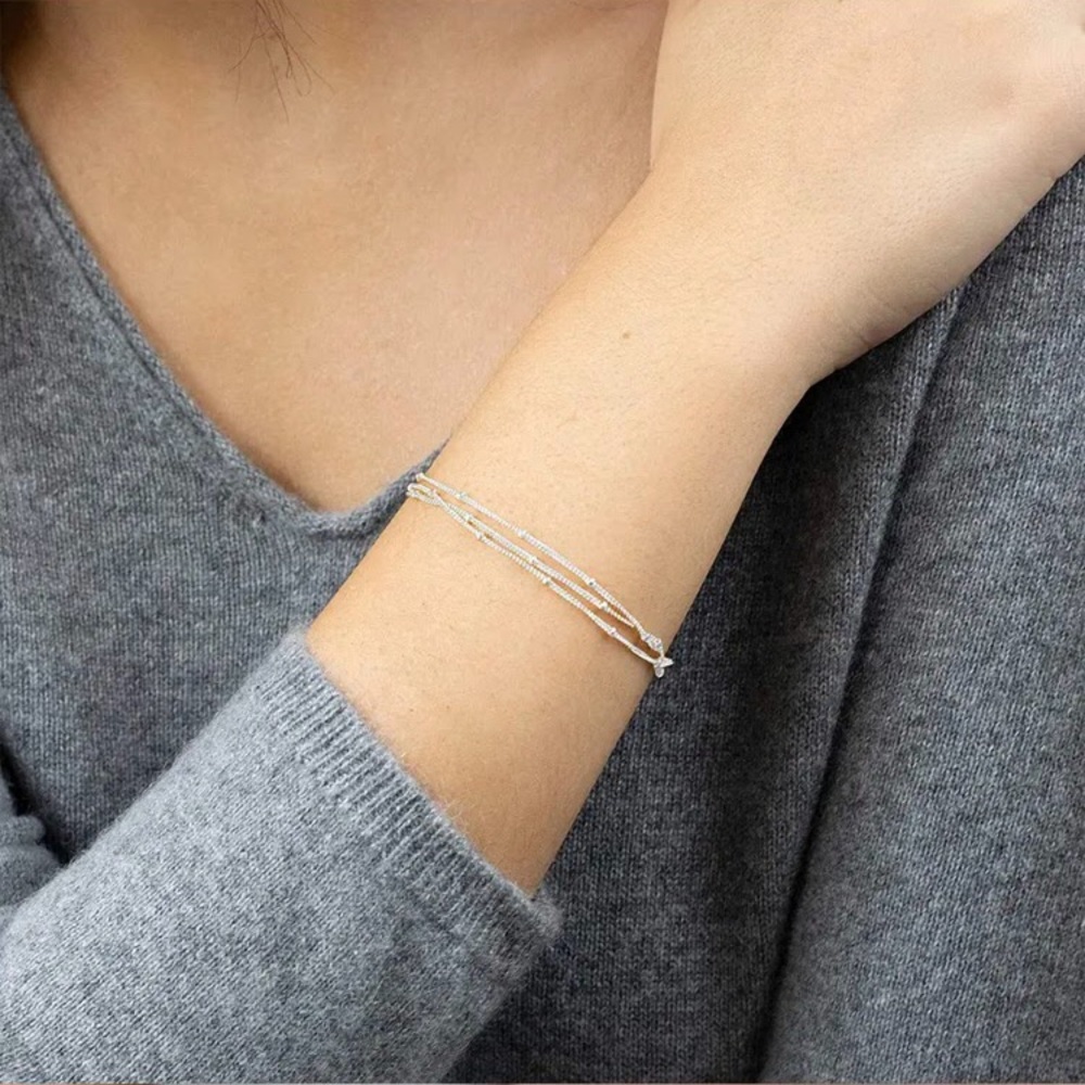 ⚜️𝟯𝟬%𝗢𝗙𝗙 𝗯𝘂𝗻𝗱𝗹𝗲𝘀 𝟯+⚜️ NEW 3 Layered Stainless Steel Bracelet - Picture 7 of 14